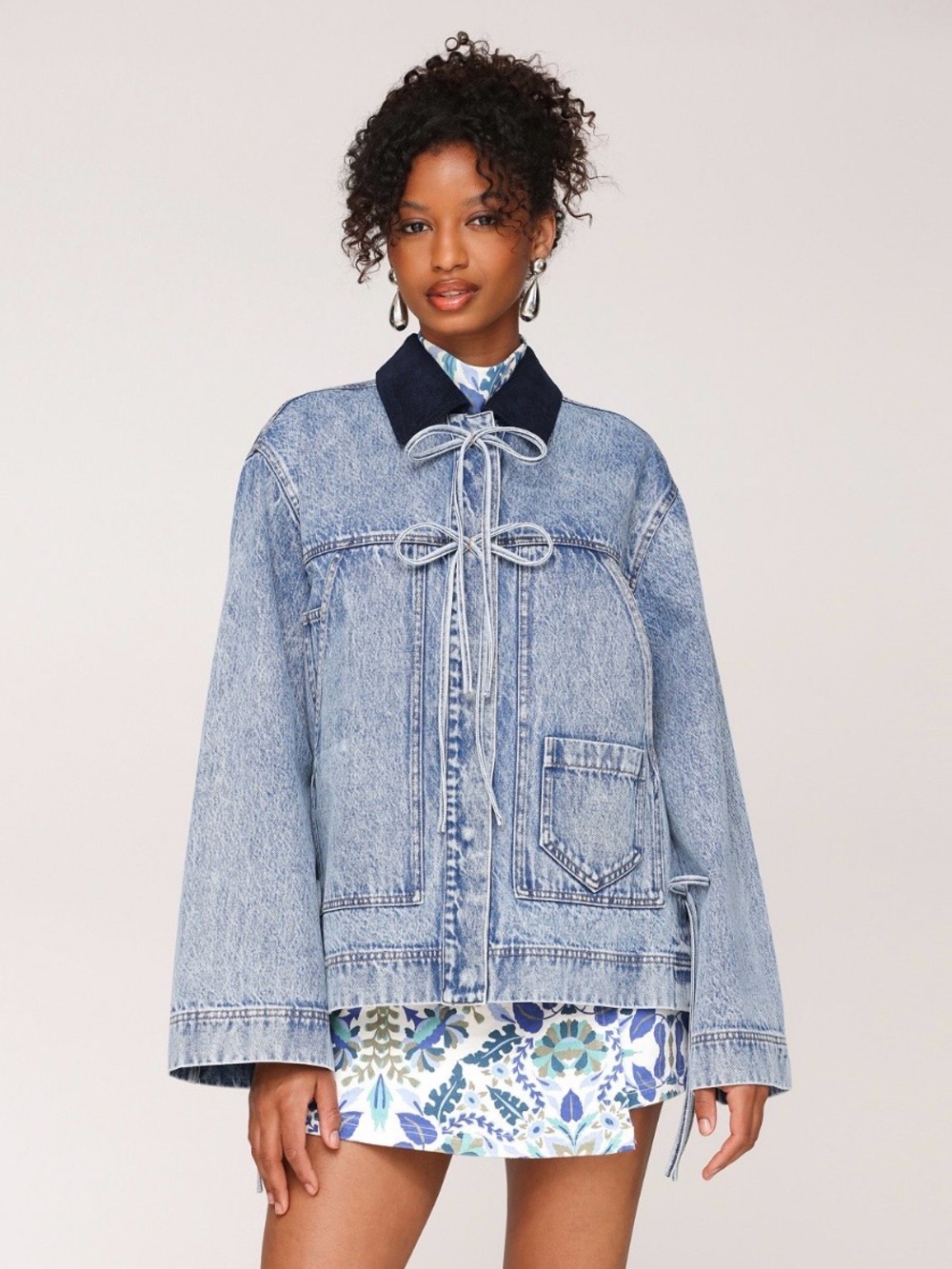 Avec Les Filles oversized patch pocket chore jacket